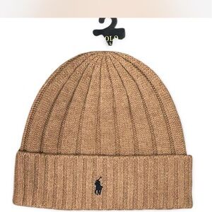 Polo by Ralph Lauren Brown Ribbed Beanie